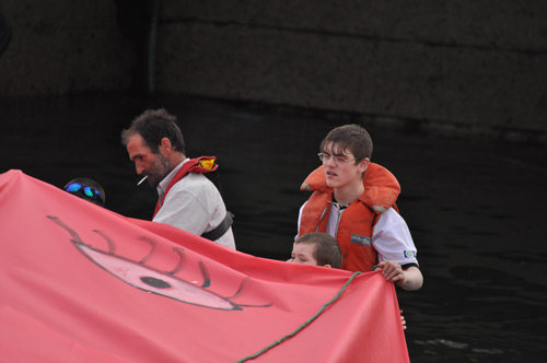 Jock Bodman, Steven Flaws, and John Laurenson